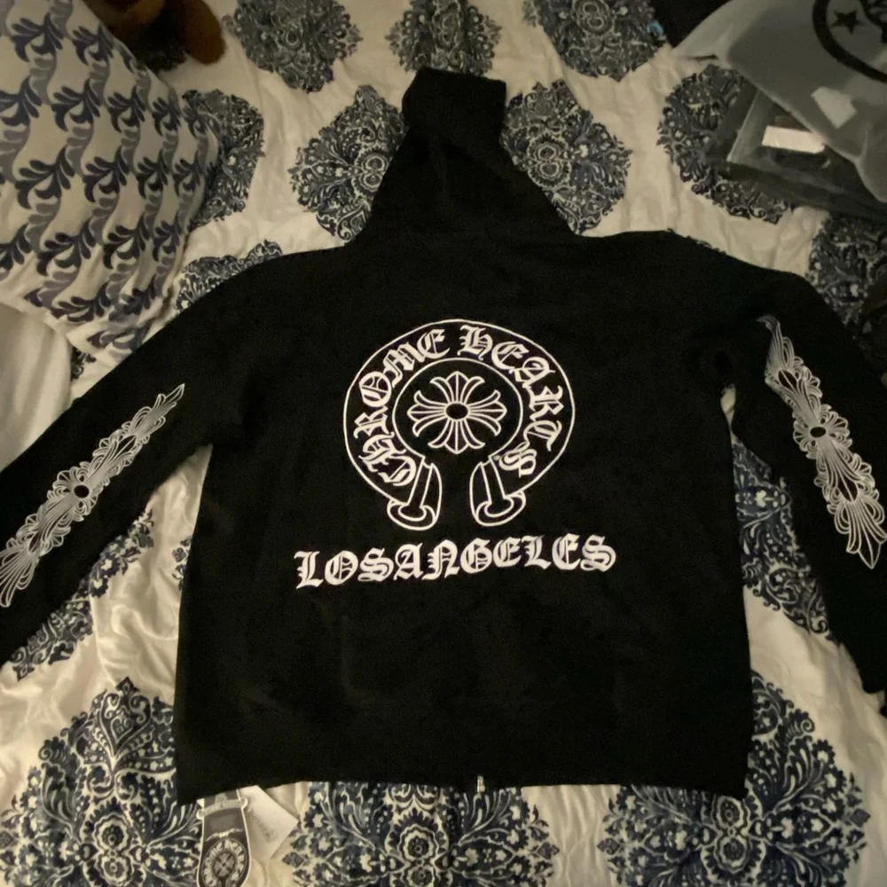 Chrome Hearts Black Hoodie with White Graphics - Picture 3 of 6